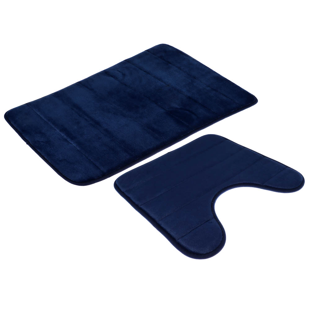 VETTA Набор ковриков для ванной и туалета, фланель, 45x70см + 45x45см, "Нежность", 4 цвета, арт.№ 462-692