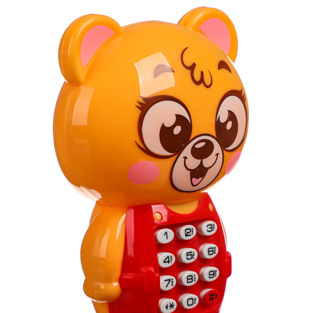 ZABIAKA Игрушка музыкальная "Забавный мишутка", звук, пластик, 7,5х3,5х10,5 см, арт.№ 272-853