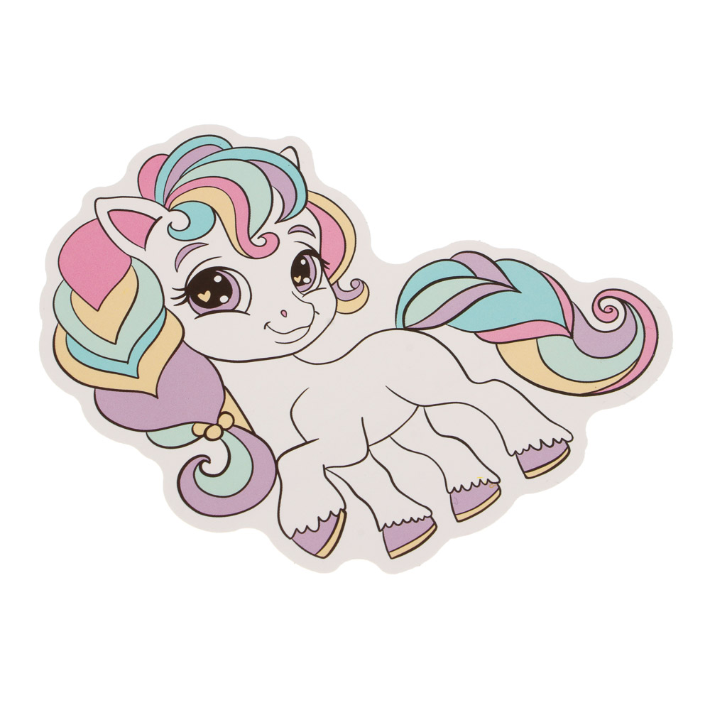 Наклейки "Единорожка", 15шт, 19х12см, ПВХ, арт.№ 557-105