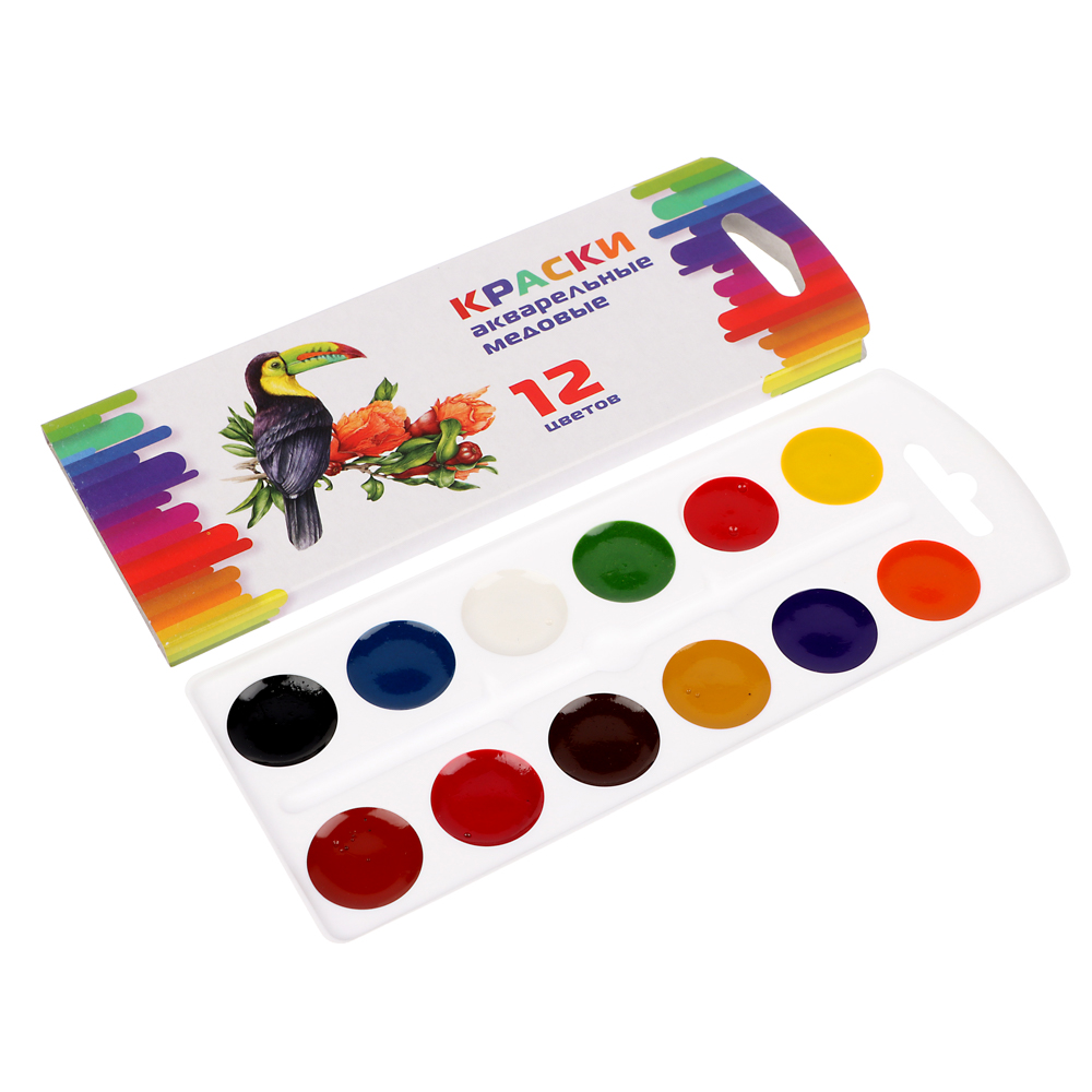 Акварель 12цв. ClipStudio без кисти, в картонной упаковке, гибкий пластик, арт.№ 231-094