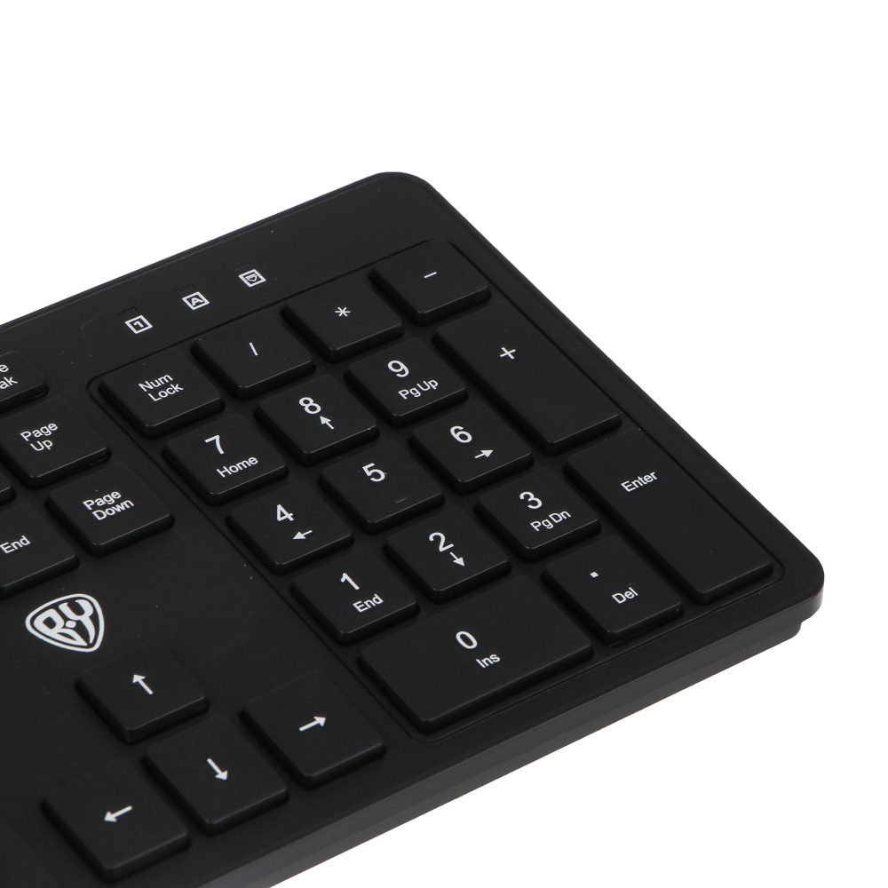 Набор беспроводная клавиатура и мышь BY Unikeys, 2.4GHz,4D, 104 кл., 1600DPI, 1xАА и 1xААА, чёрный, арт.№ 405-119