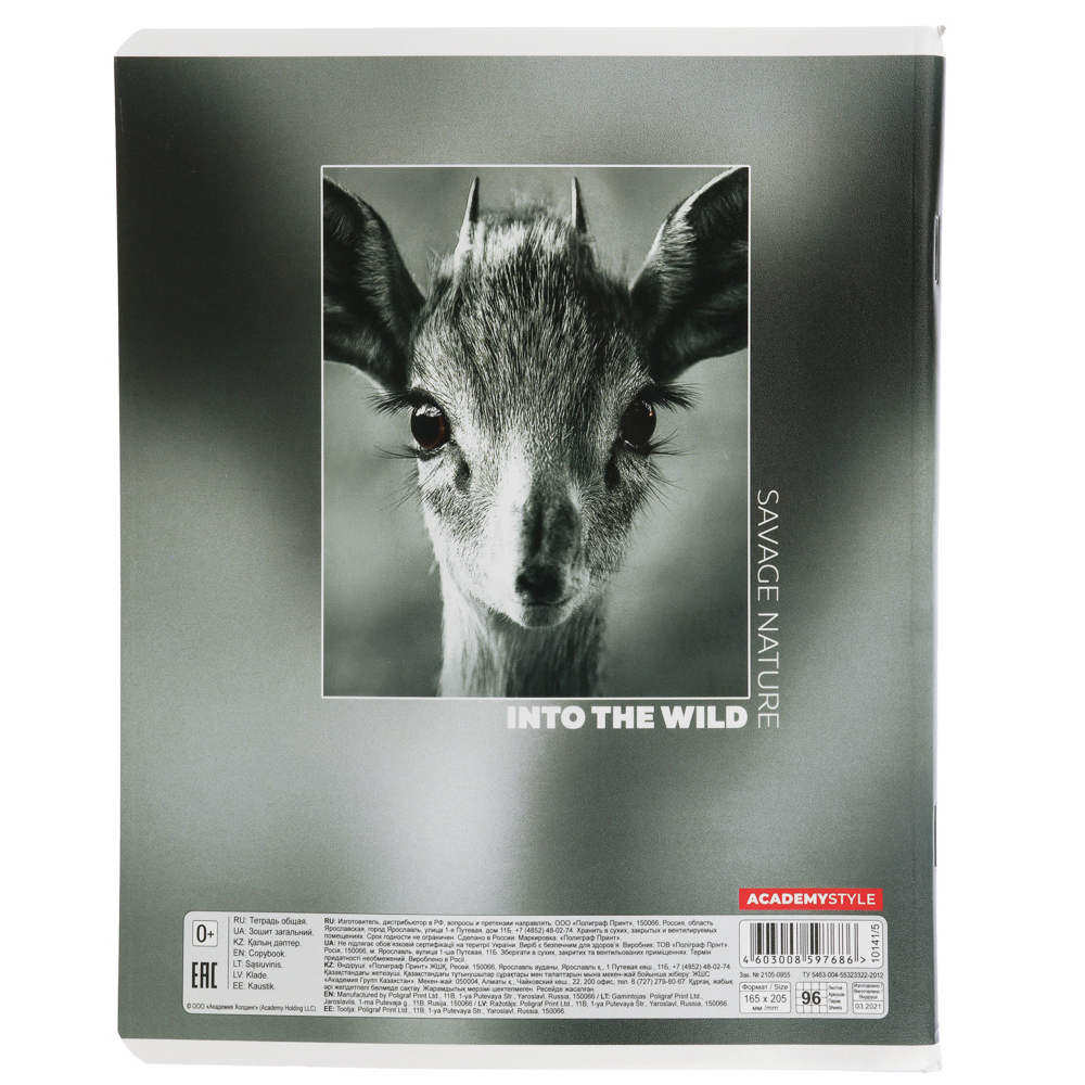 Тетрадь 96л. в клетку ПРЕМИУМ, офсет, обл.картон, скрепка, "Микс", эфефкты, 10141/5, JW42/5, 9734/5, арт.№ 578-019