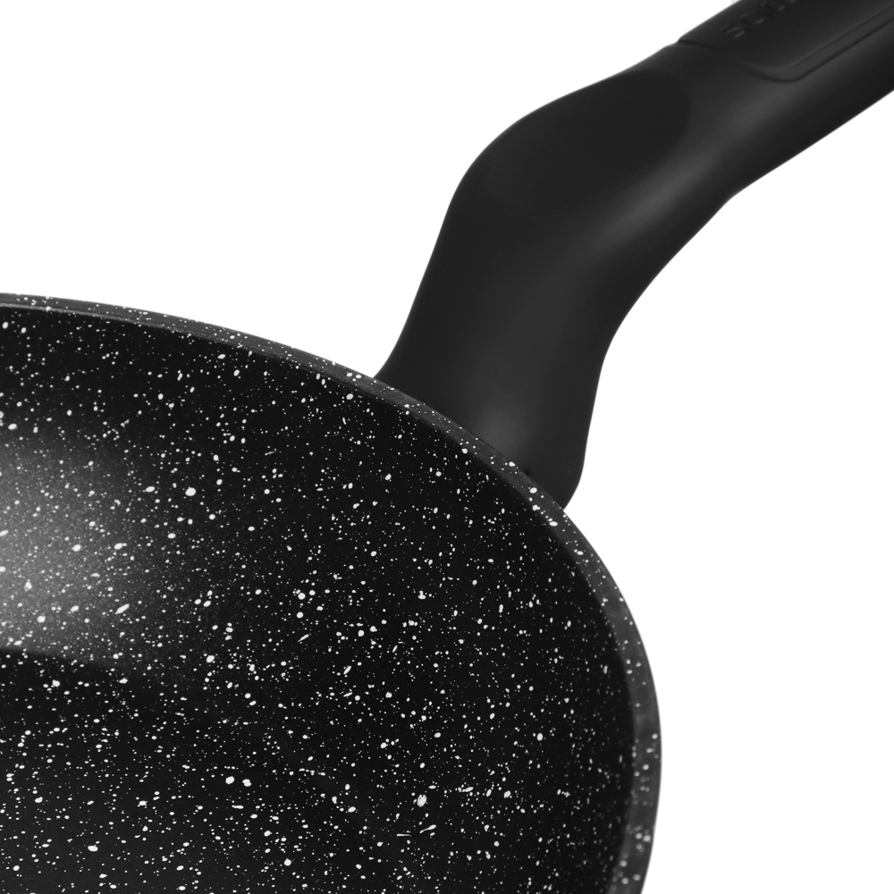 SATOSHI Стоун Сковорода литая с крышкой d26см, антипригарное покрытие мрамор, индукция, арт.№ 846-676