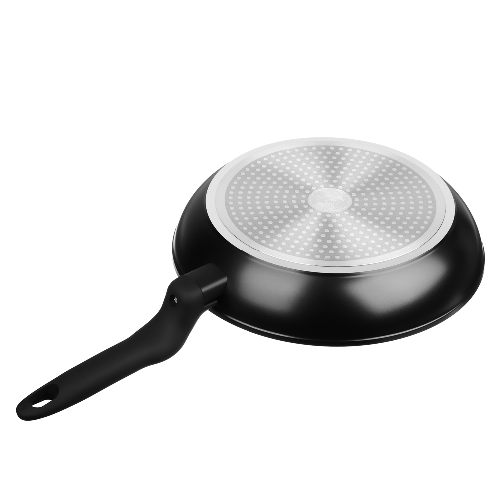 SATOSHI Стоун Сковорода литая с крышкой d26см, антипригарное покрытие мрамор, индукция, арт.№ 846-676