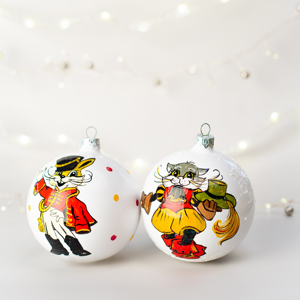 СНОУ БУМ Шар ручной работы "Символ года 2023", 100 мм, стекло, арт.№ 368-093