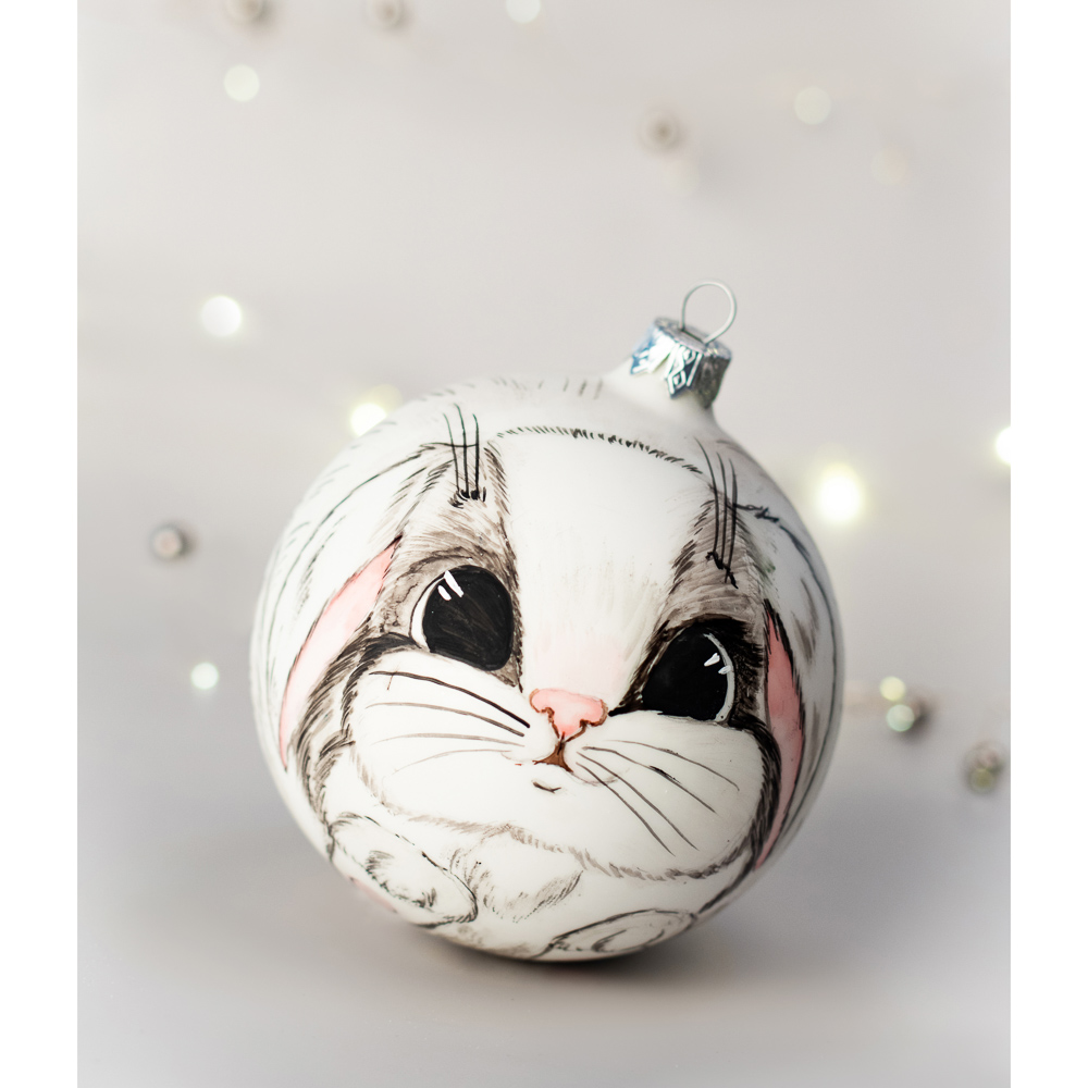 СНОУ БУМ Шар ручной работы "Символ года 3D", 100 мм, стекло,, арт.№ 368-094