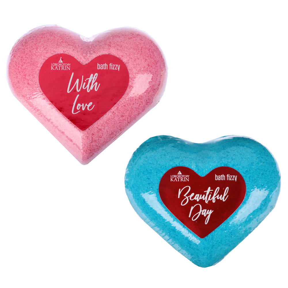 Соль для ванн шипучая With love / Beautifull day, 130г, в форме сердца, арт.№ 953-009