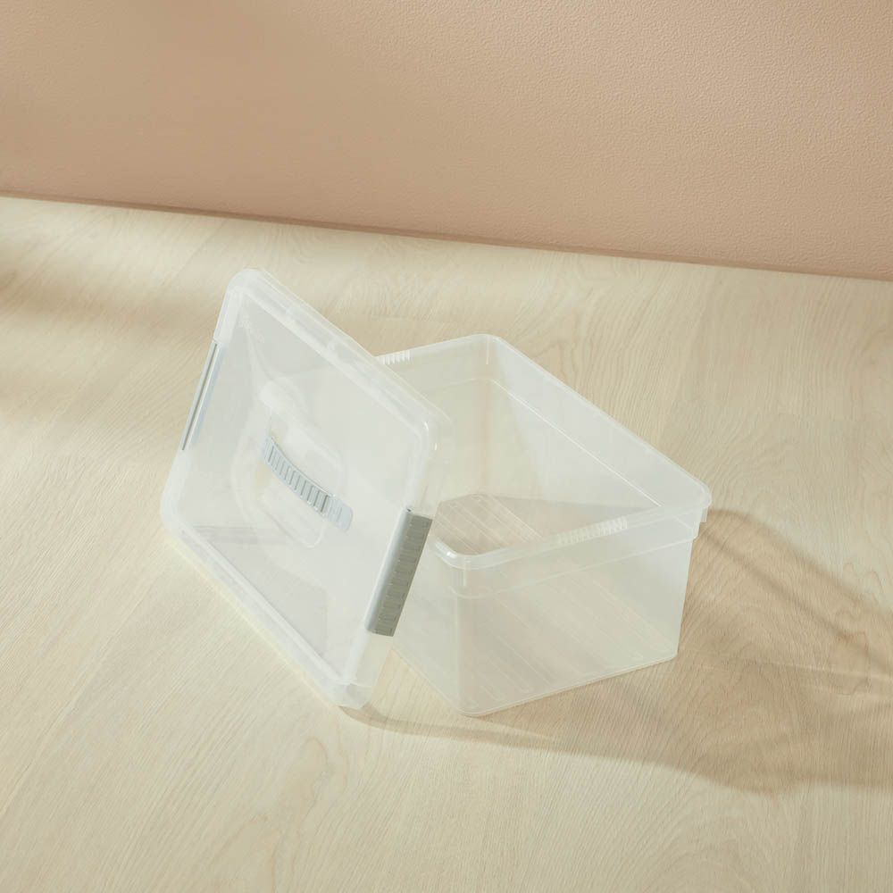 Контейнер для хранения на защелках, с ручкой, 37,5х25,5х16см, 10л, полипропилен, арт.№ 457-670