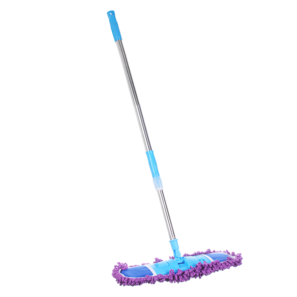 Швабра со смен.насадкой тм VETTA, насадка микрофибра 42х12 см, телеск.ручка 120см, сталь, пластик, арт.№ 444-256