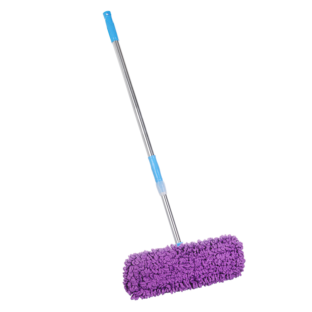 Швабра со смен.насадкой тм VETTA, насадка микрофибра 42х12 см, телеск.ручка 120см, сталь, пластик, арт.№ 444-256