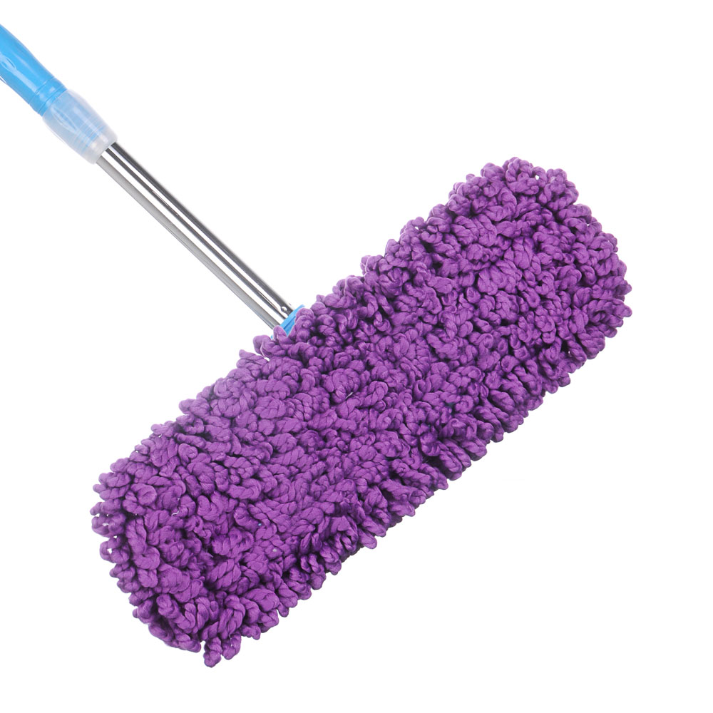 Швабра со смен.насадкой тм VETTA, насадка микрофибра 42х12 см, телеск.ручка 120см, сталь, пластик, арт.№ 444-256