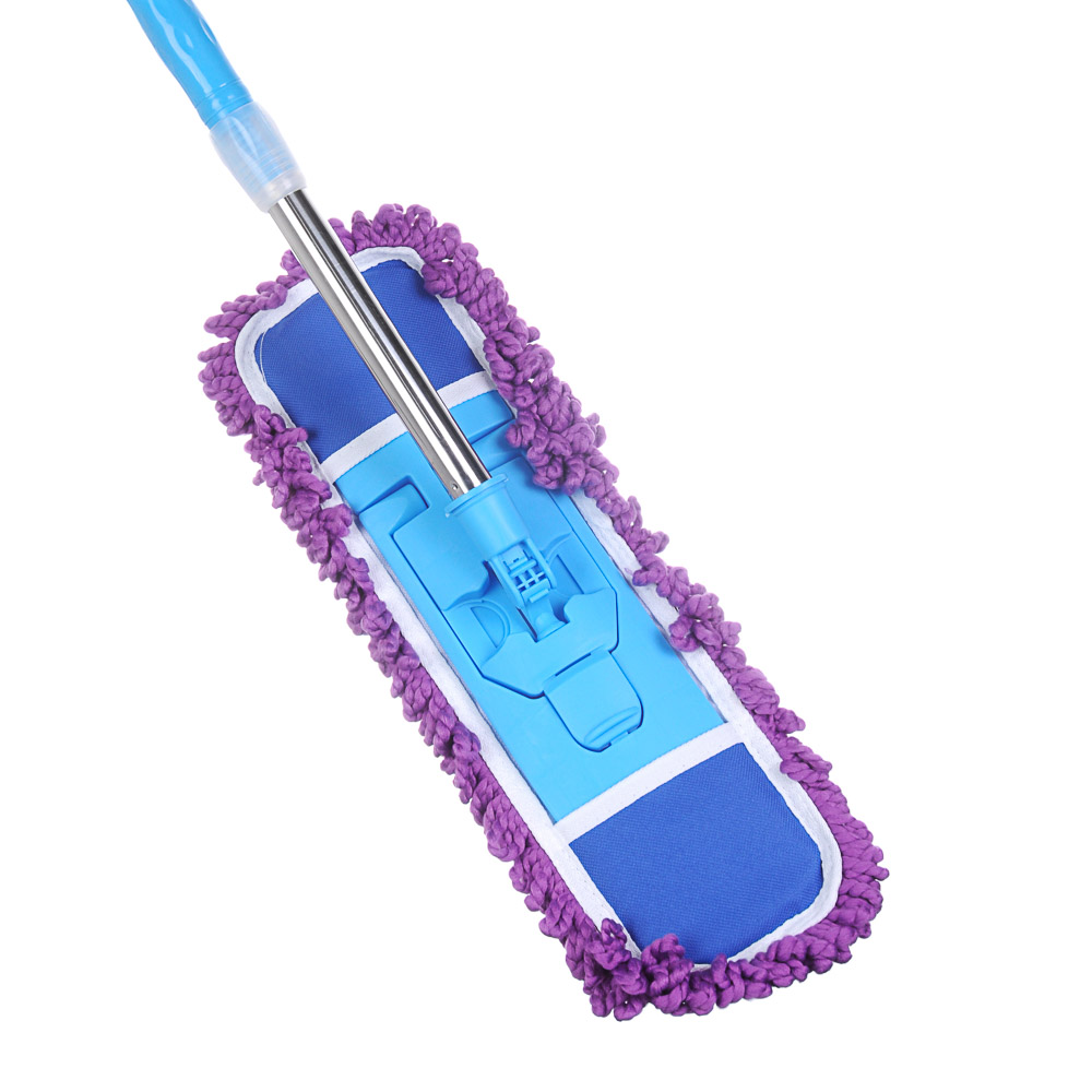 Швабра со смен.насадкой тм VETTA, насадка микрофибра 42х12 см, телеск.ручка 120см, сталь, пластик, арт.№ 444-256