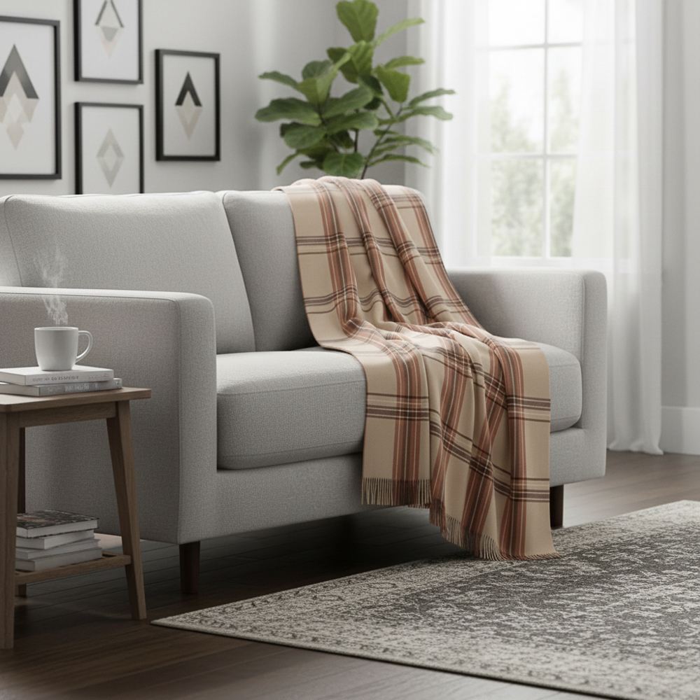 Плед тм PROVANCE Сенса клетка флис, 150х200см, 160 г/м2, 100% полиэстер, 2 дизайна, арт.№ 486-238