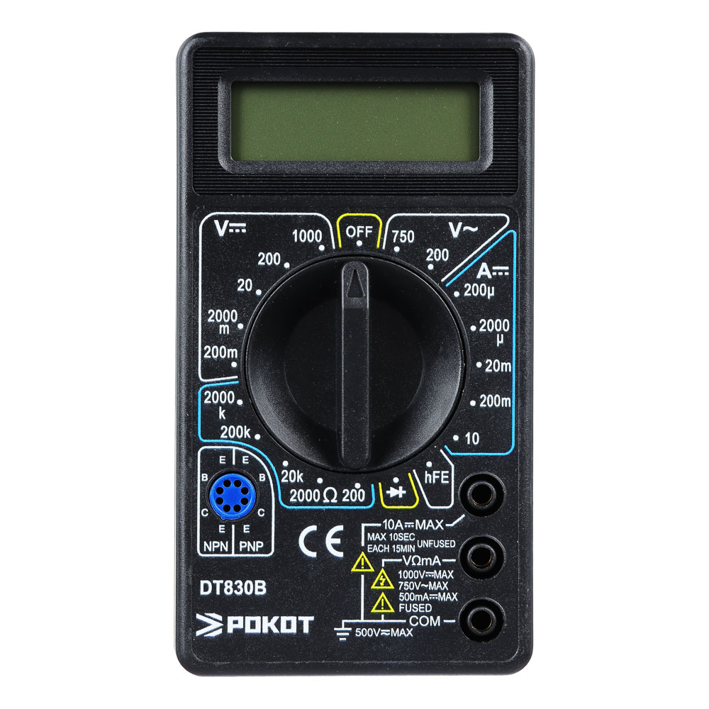 РОКОТ Мультиметр цифровой DT-830В, арт.№ 660-014