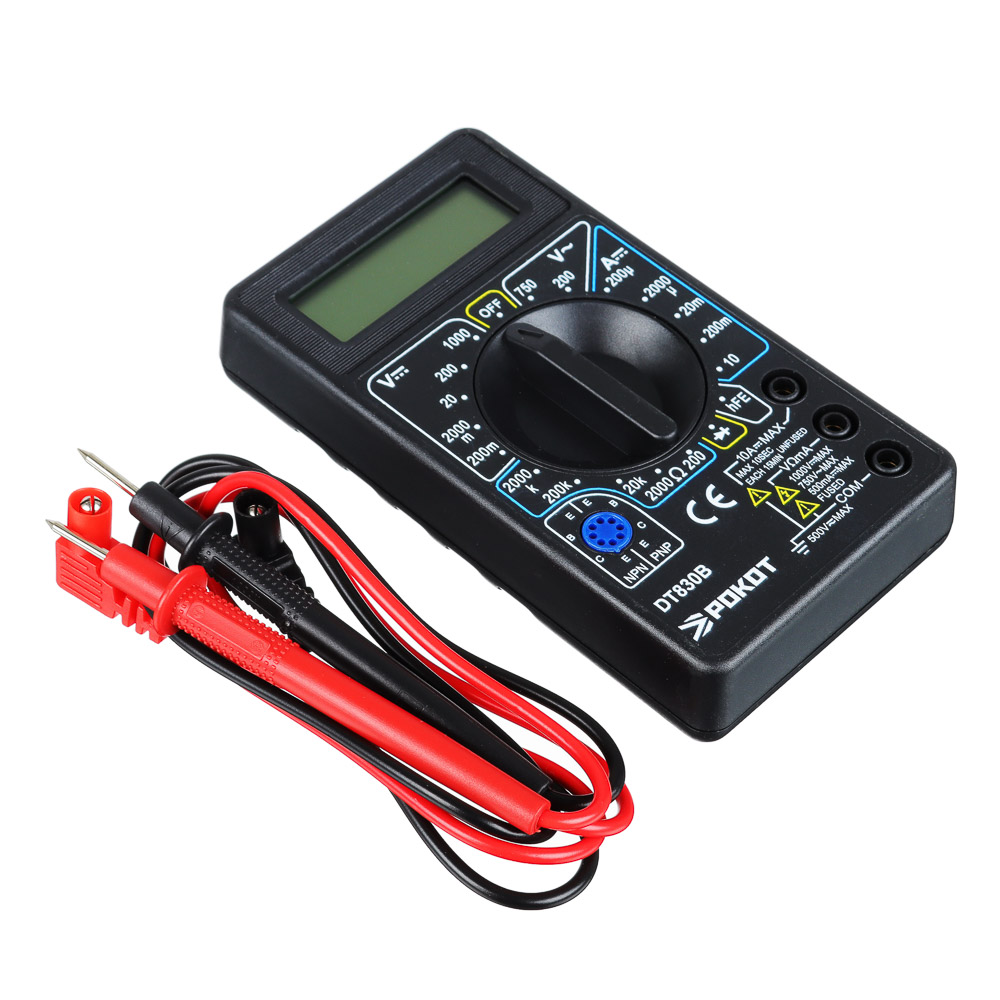 РОКОТ Мультиметр цифровой DT-830В, арт.№ 660-014