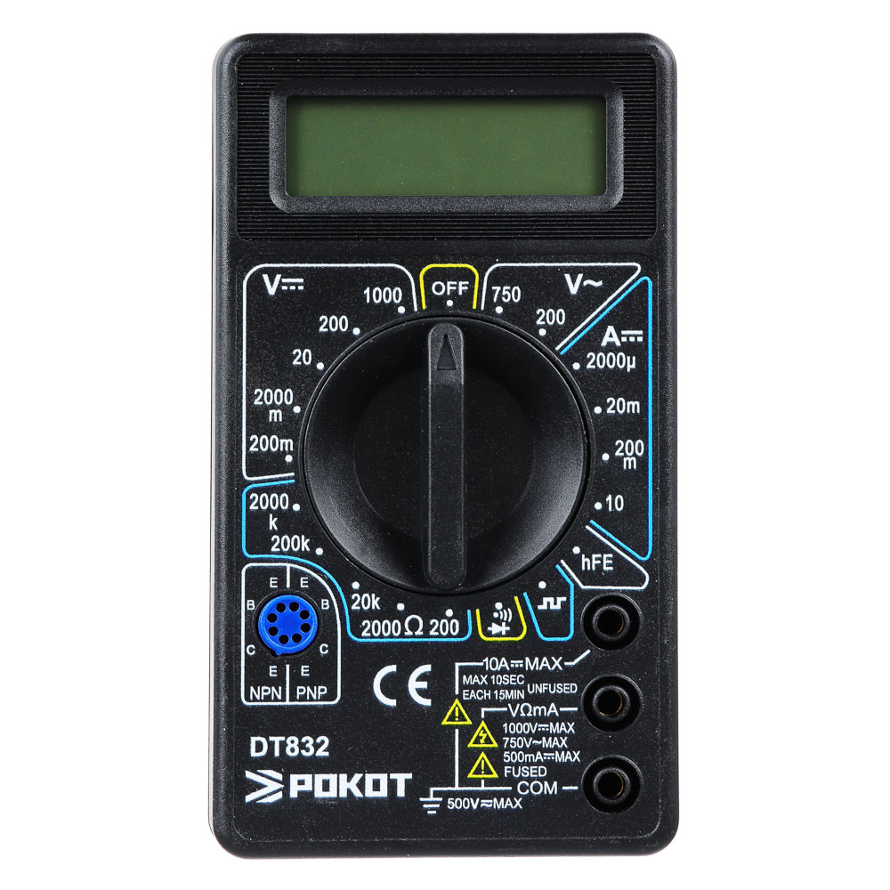 РОКОТ Мультиметр цифровой DT-832, арт.№ 660-015