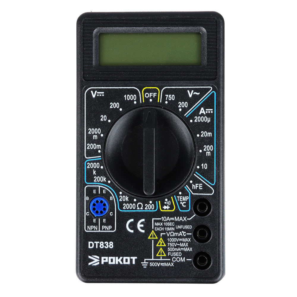 РОКОТ Мультиметр цифровой DT-838, арт.№ 660-016