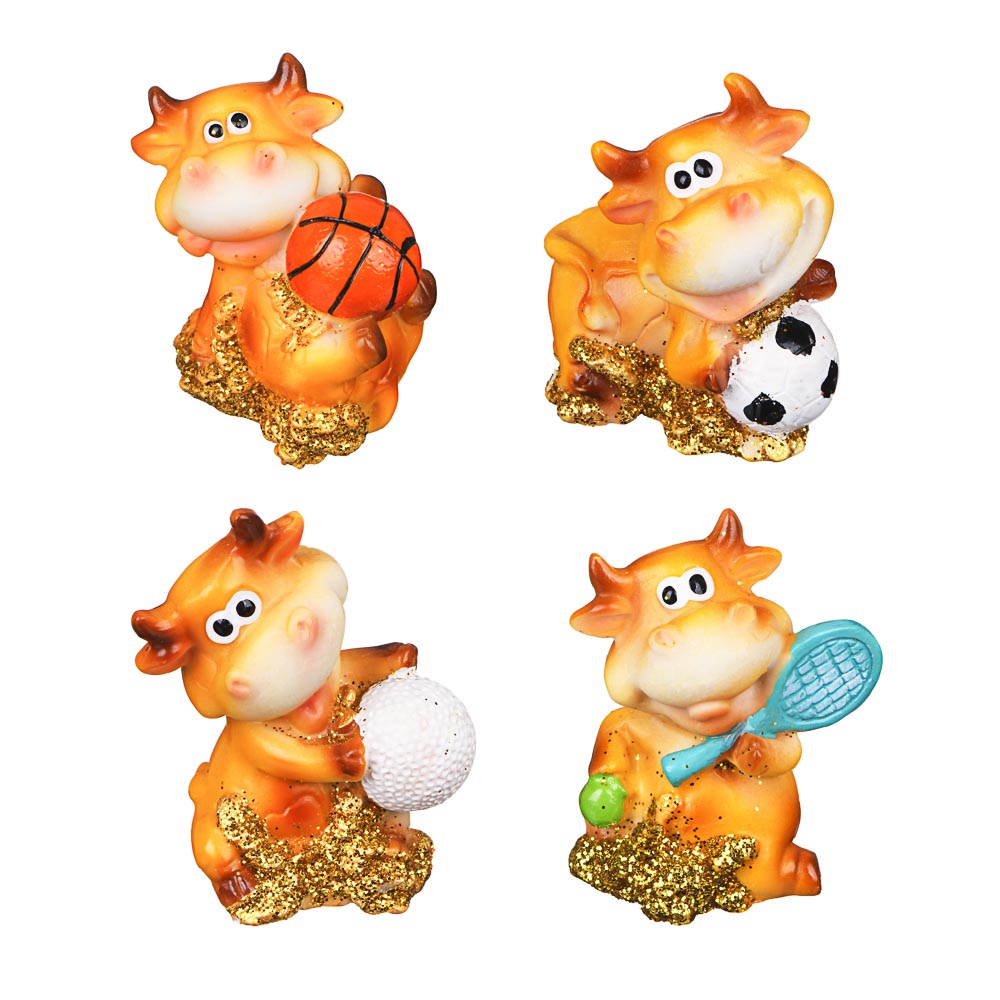 СНОУ БУМ Фигурка Символ Года 2021, полистоун, 6х5х4см, 4 дизайна, арт.№ 398-344