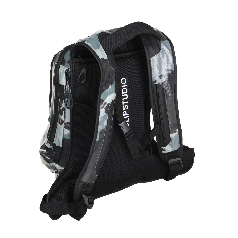 Рюкзак подростковый 50х32х17см, "Милитари", 2 отд., 3карм., бок.поддержка, ручка, сверхплотный ПЭ, арт.№ 254-689