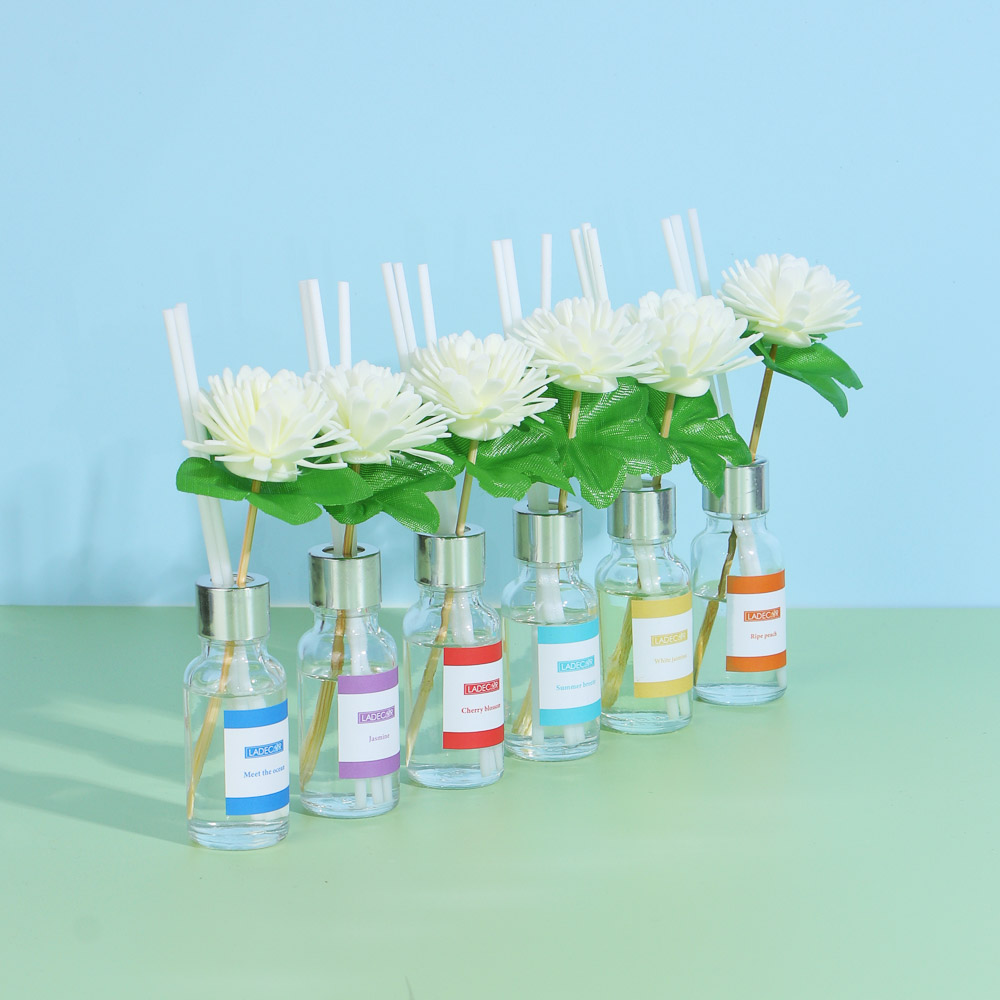 LADECOR Аромадиффузор, 20 мл. белый жасмин, цвет вишни, жасмин, персик, летний бриз, океан, арт.№ 412-216