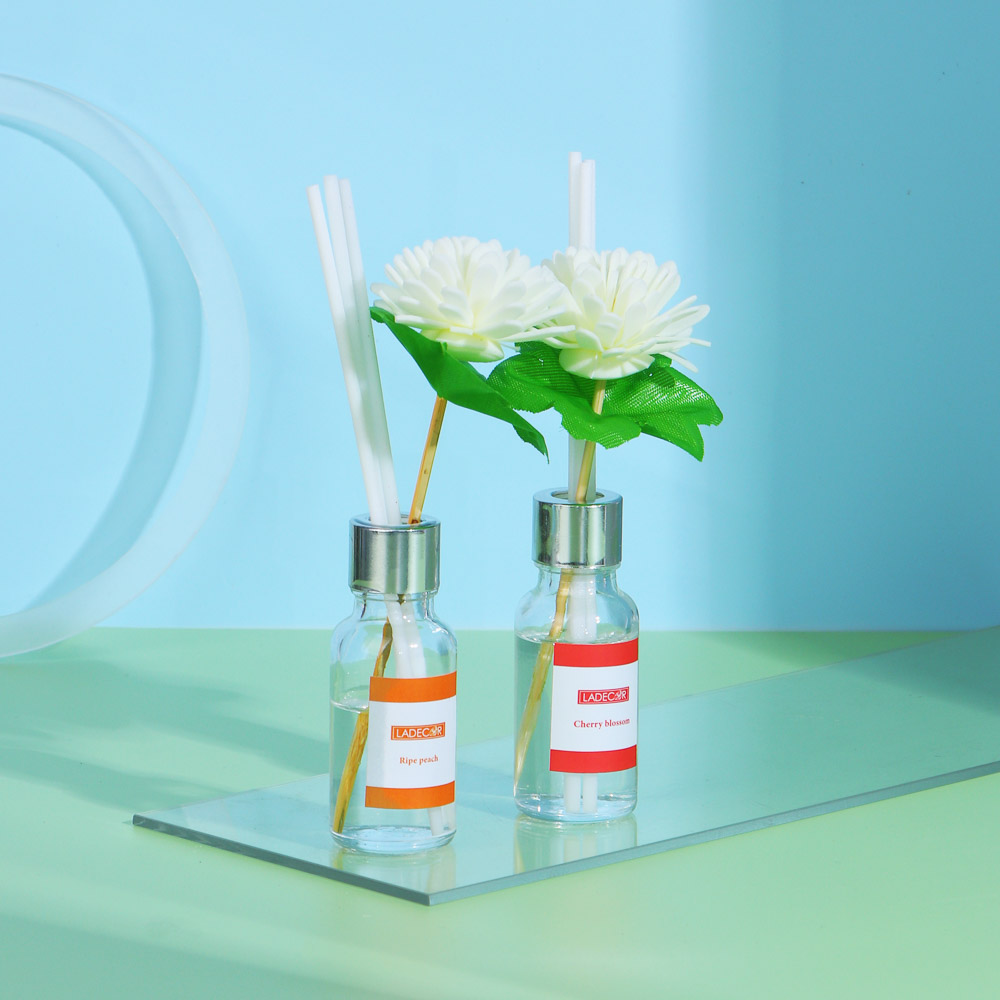 LADECOR Аромадиффузор, 20 мл. белый жасмин, цвет вишни, жасмин, персик, летний бриз, океан, арт.№ 412-216