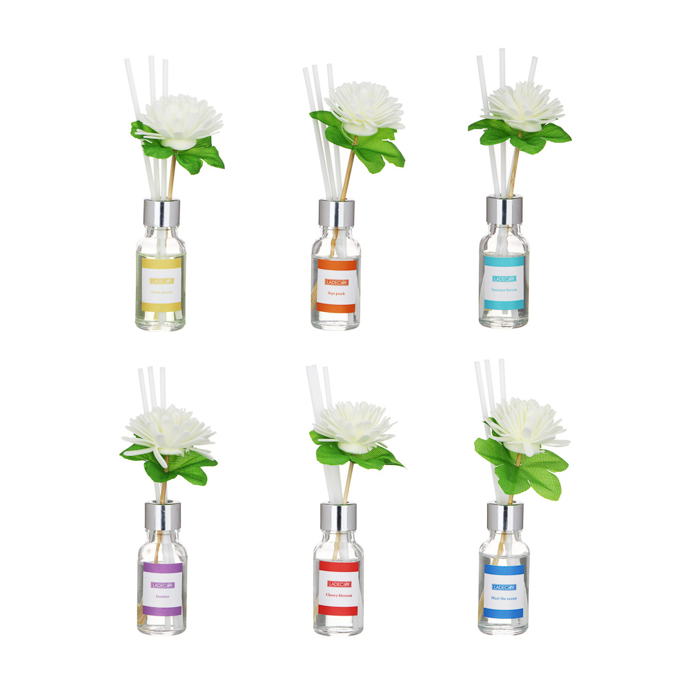 LADECOR Аромадиффузор, 20 мл. белый жасмин, цвет вишни, жасмин, персик, летний бриз, океан, арт.№ 412-216