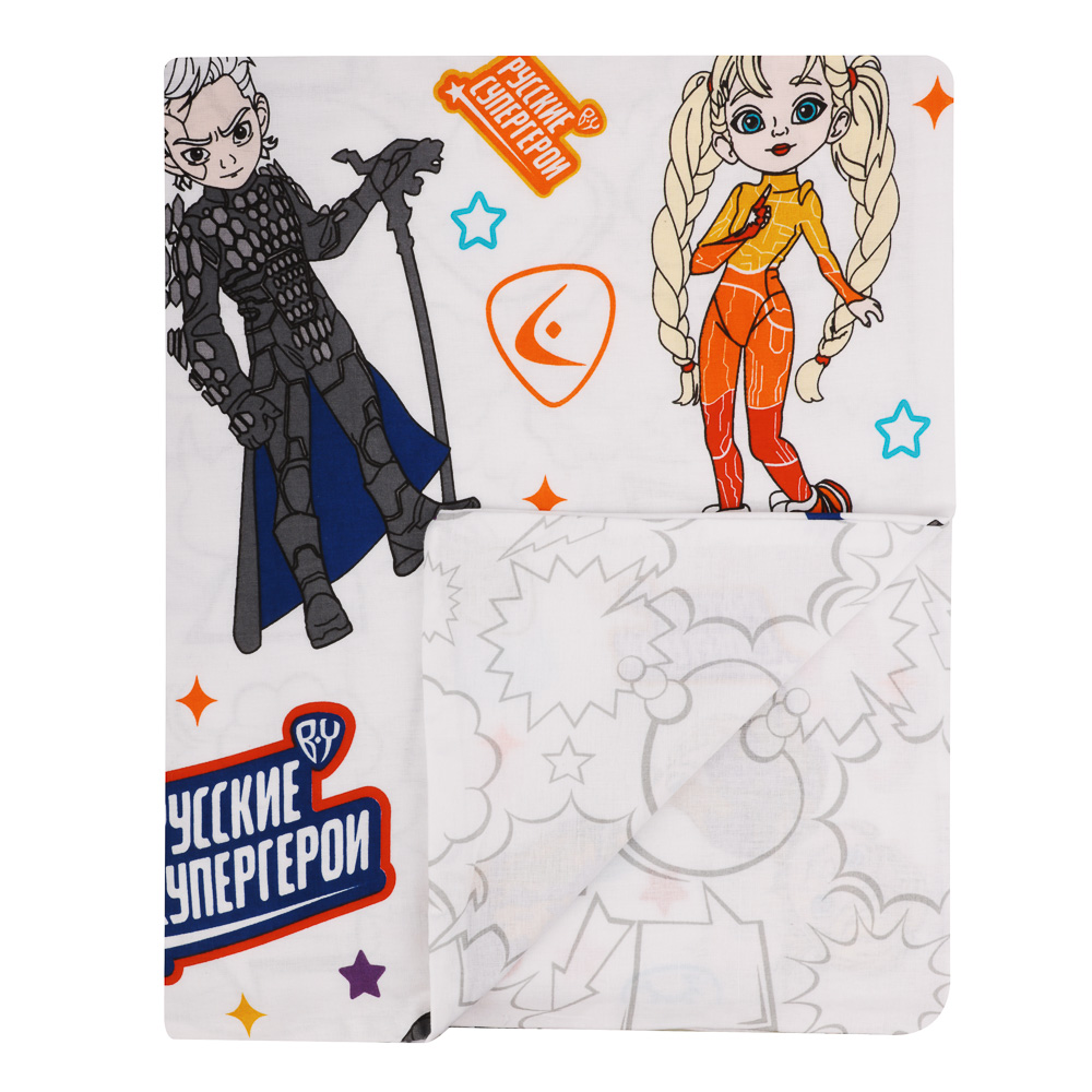 BY Русские супергерои Комплект постельного белья 1,5 (3 предмета), поплин, 100% хлопок, джуниор, арт.№ 421-514