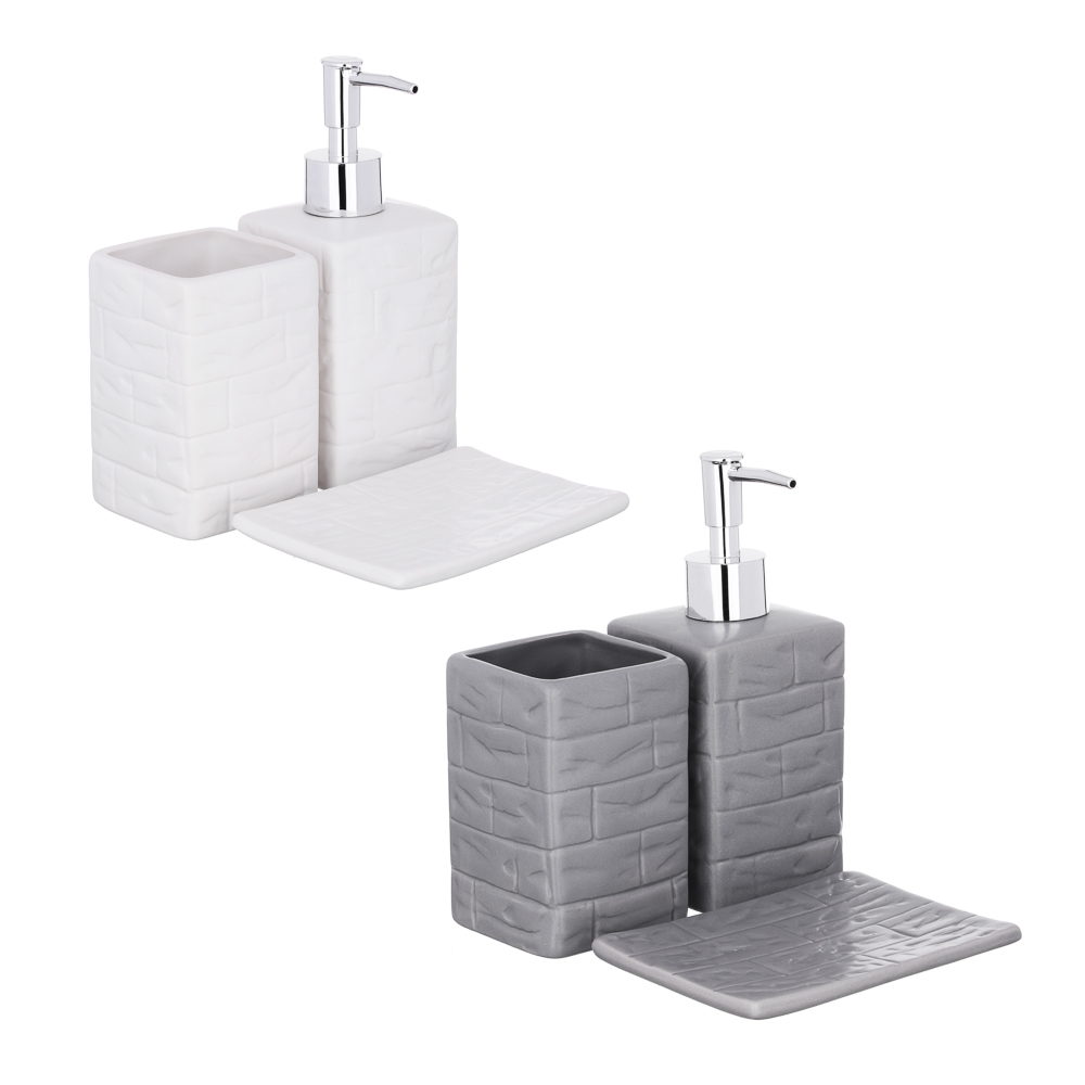 VETTA Набор для ванной 3 пр., керамика, "Лофт", 2 цвета, арт.№ 463-900