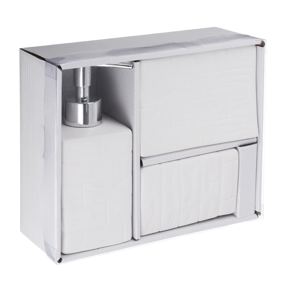 VETTA Набор для ванной 3 пр., керамика, "Лофт", 2 цвета, арт.№ 463-900