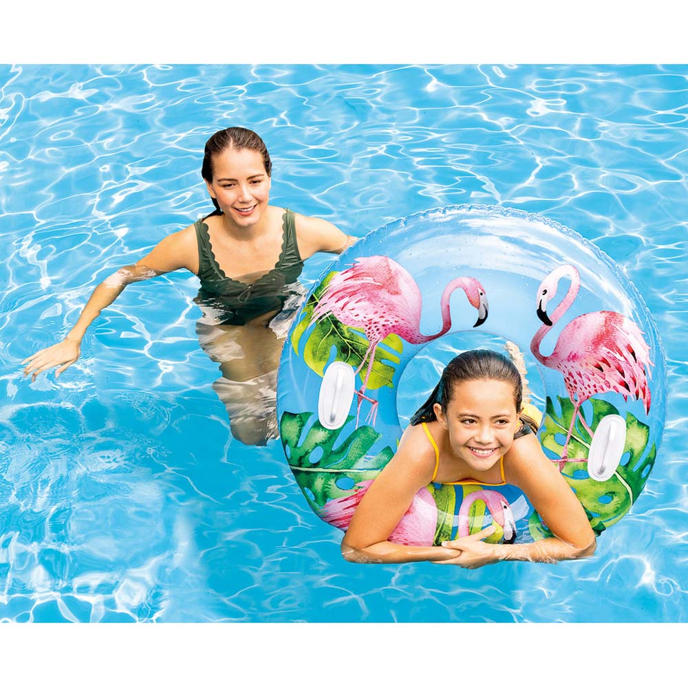 INTEX Круг прозрачный с ручками, от 9 лет, 3 вида 97см, 58263NP, арт.№ 359-215