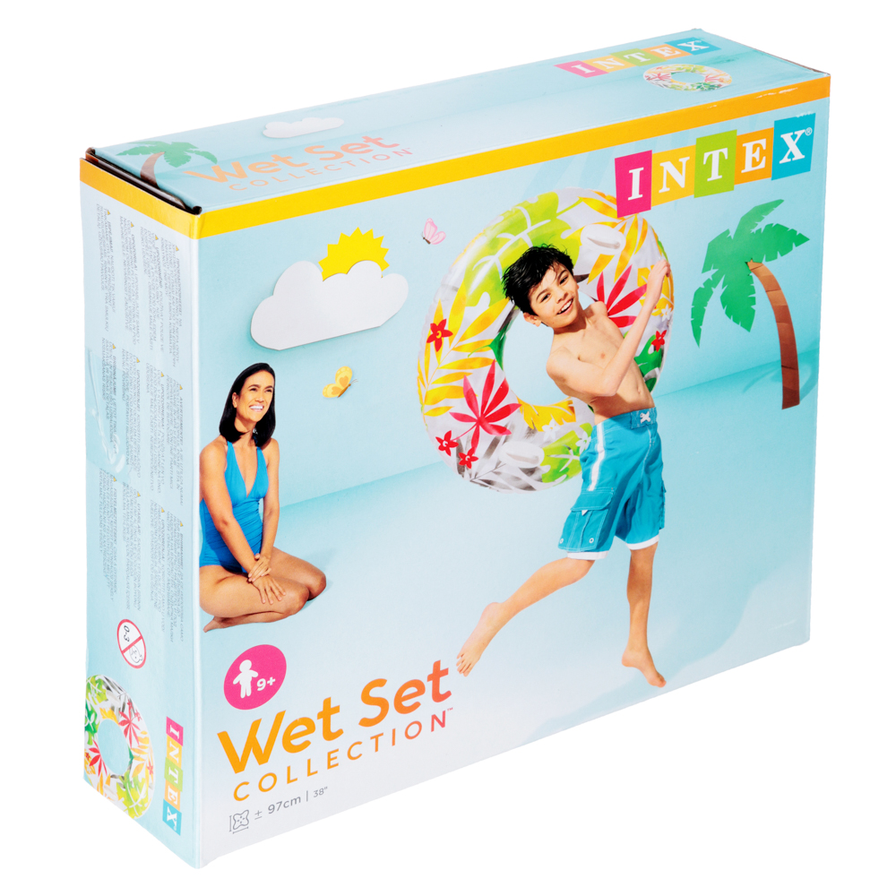 INTEX Круг прозрачный с ручками, от 9 лет, 3 вида 97см, 58263NP, арт.№ 359-215