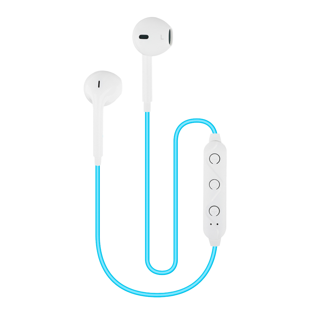 Наушники беспроводные вкладыши BY Tours, 3.7В/80мАч, BT 5.0, гарнитура, сине-белый, арт.№ 410-016