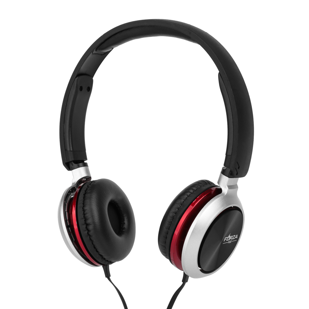 Наушники проводные накладные FORZA, поворотные, кабель 120см, металлик, пластик, 4 цвета, арт.№ 410-027