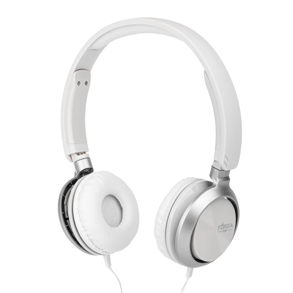 Наушники проводные накладные FORZA, поворотные, кабель 120см, металлик, пластик, 4 цвета, арт.№ 410-027