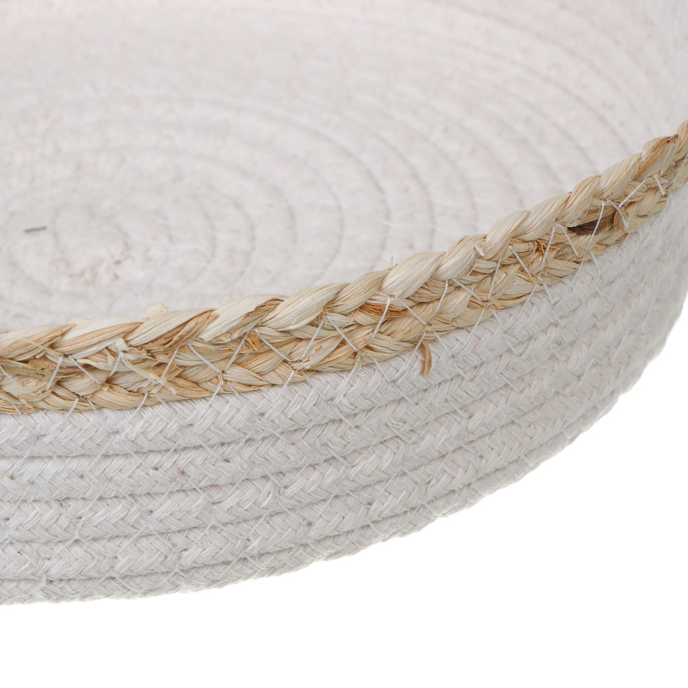 Органайзер для мелочей, 24x24x6см, веревка, солома, арт.№ 597-295