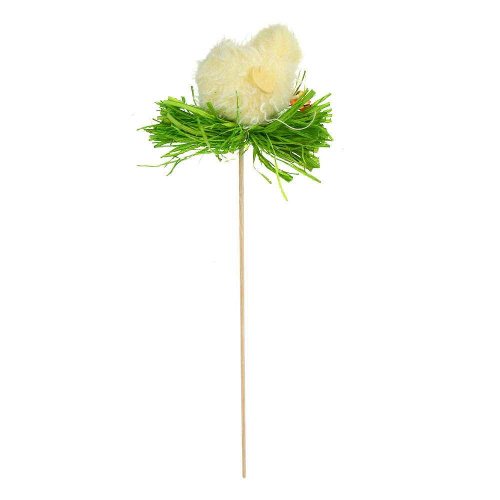 LADECOR Топпер цыплёнок в зелени, полиэстер, пенопласт, 3 дизайна, арт.№ 535-180