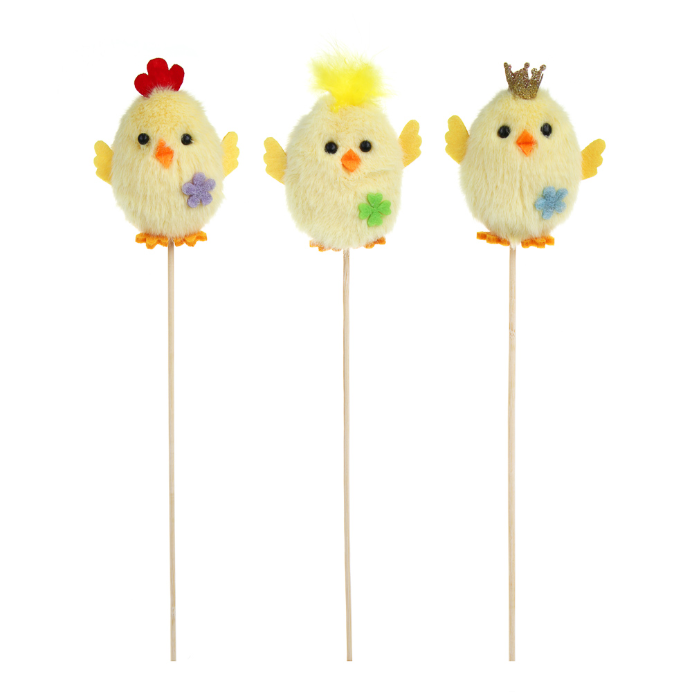 LADECOR Топпер цыплёнок, полиэстер, пенопласт, 3 дизайна, арт.№ 535-181