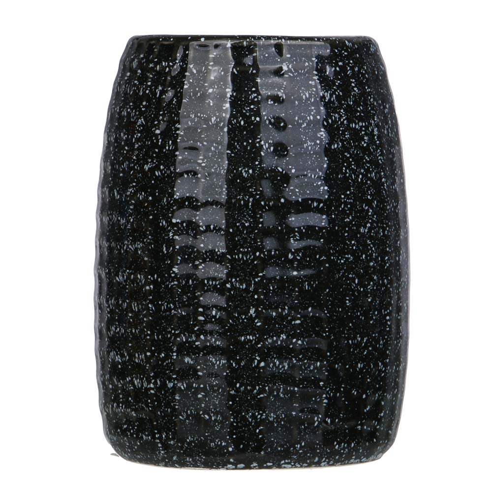 VETTA Стакан для ванной комнаты, керамика, 7x7x10 см, квадро, черный, арт.№ 478-236