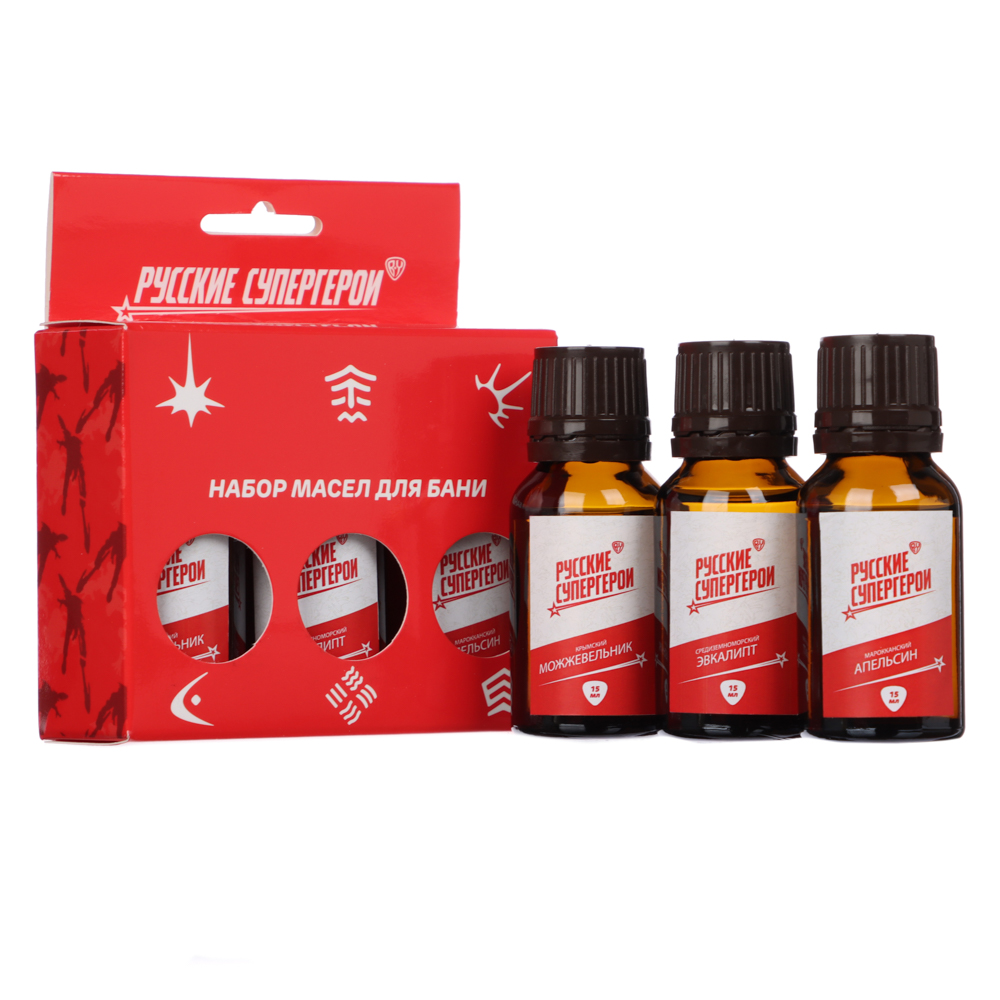 BY Русские супергерои Набор масел подарочный (можжевельник, эвкалипт, марокканский апельсин), арт.№ 364-162