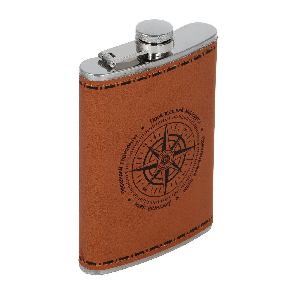 Набор походный тм AZOR FISHING, фляга, 4 стопки, воронка, нержав.сталь, арт.№ 127-037