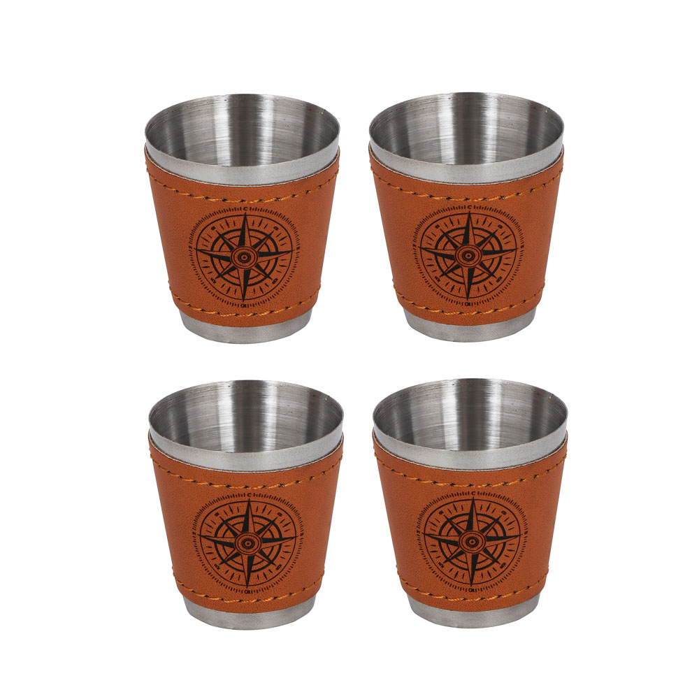 Набор походный тм AZOR FISHING, фляга, 4 стопки, воронка, нержав.сталь, арт.№ 127-037