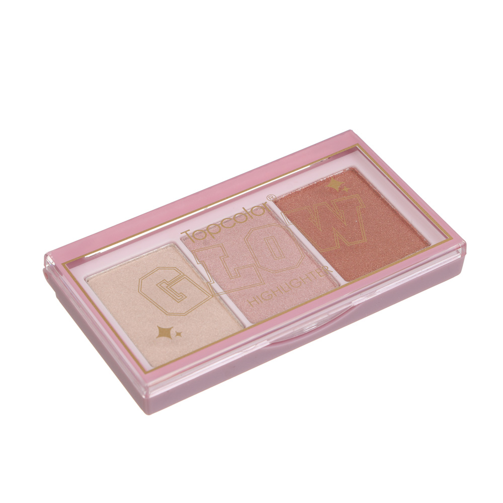 Хайлайтер палетка 3-х цветная тм Topcolor , 8,4 гр, TC4002, арт.№ 330-590