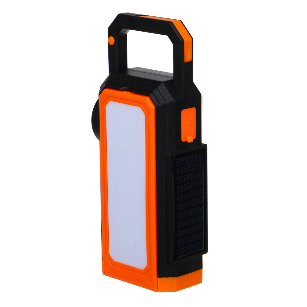 Фонарь-светильник тм ЕРМАК, 1 LED+42 SMD LED, 6 режимов, солнечная батарея, 1800мАч, 90х200х50 мм, арт.№ 225-039