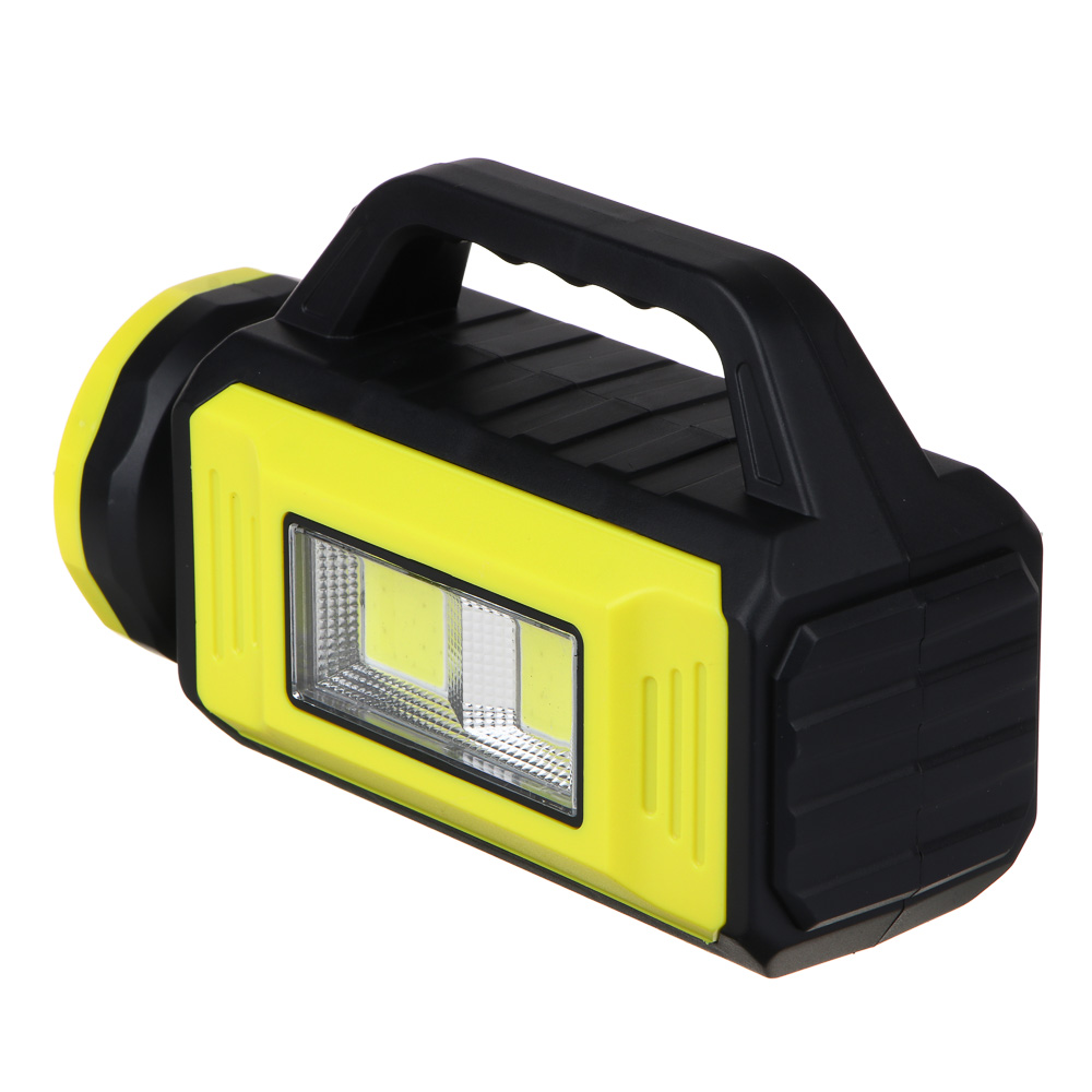 ЕРМАК Фонарь прожектор, солнечная батарея, 2COB+LED, 5 режимов, 2000мАч, 85х130х195 мм, красный свет, арт.№ 223-104