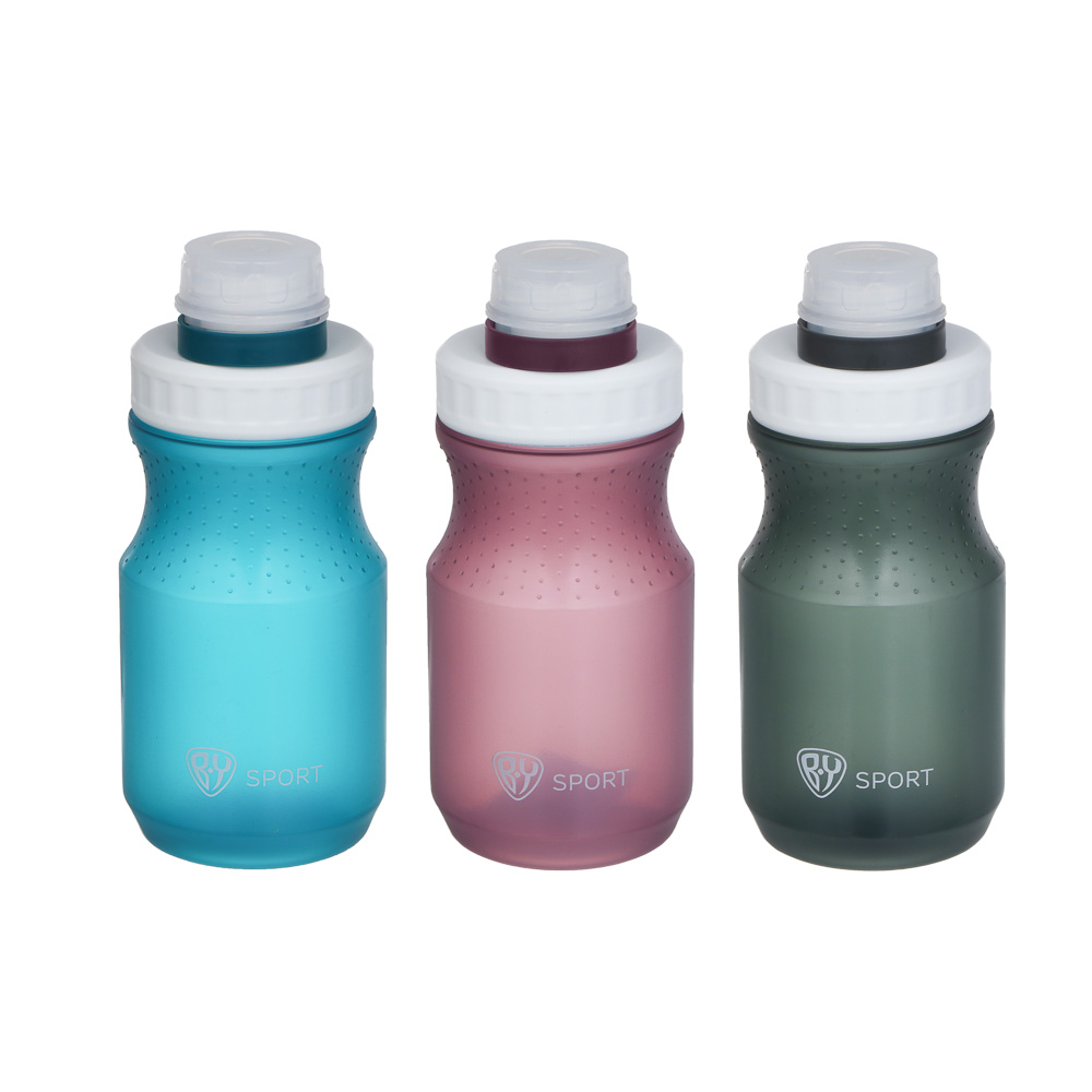 Бутылка для воды тм BY SPORT, 380мл, 15,5х6,5см, PP, 3 цвета, арт.№ 088-138