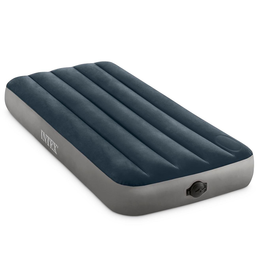 INTEX Кровать надувная TWIN DURA-BEAM, 191х99х25см, встр насос на батарейках 4xАА, 64781, арт.№ 108-071