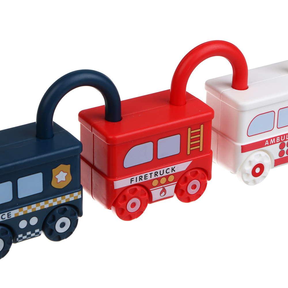 Развивающая игрушка сортер ИГРОЛЕНД "Машинка - замочек" с ключиком, PP, 9х7х3см, арт.№ 270-064