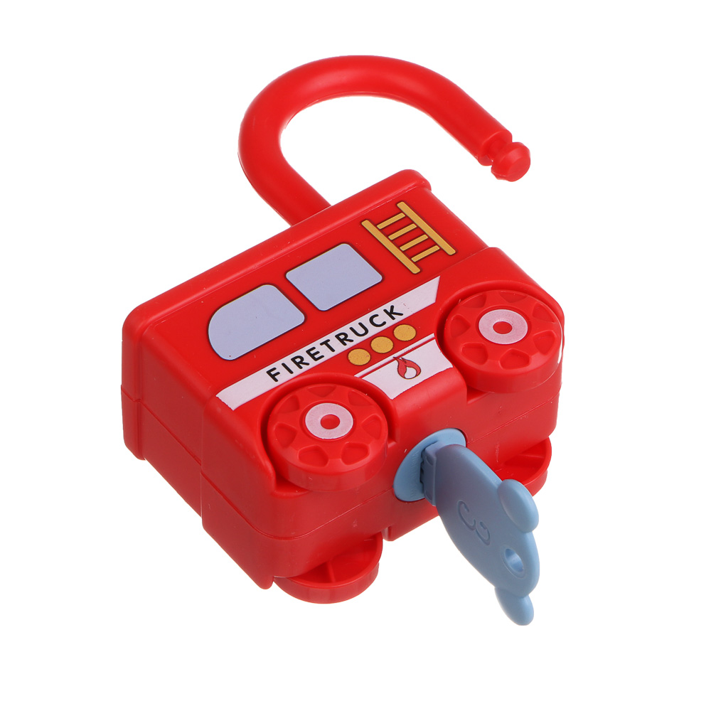 Развивающая игрушка сортер ИГРОЛЕНД "Машинка - замочек" с ключиком, PP, 9х7х3см, арт.№ 270-064