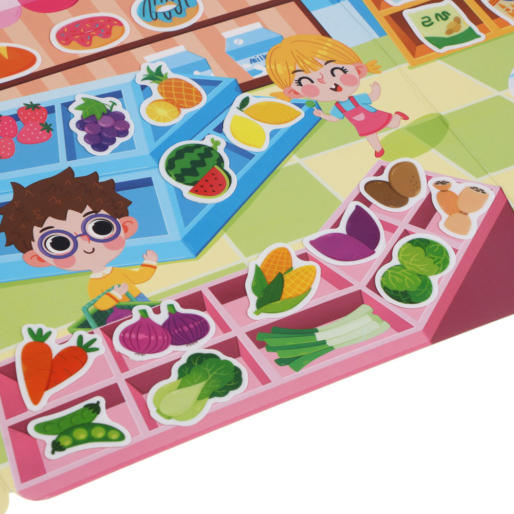 Набор многоразовых наклеек бумага, картон, 22,5х30х0,4см, 5 дизайнов, арт.№ 889-094