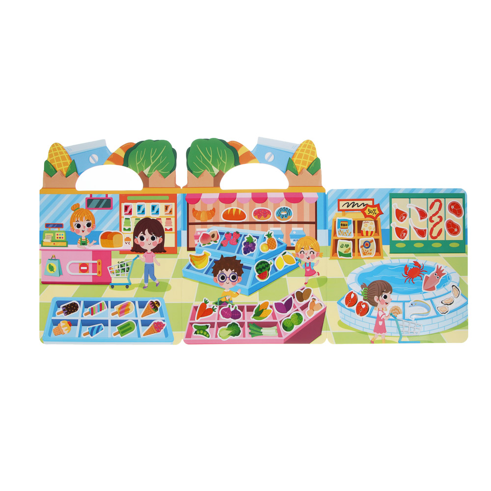 Набор многоразовых наклеек бумага, картон, 22,5х30х0,4см, 5 дизайнов, арт.№ 889-094